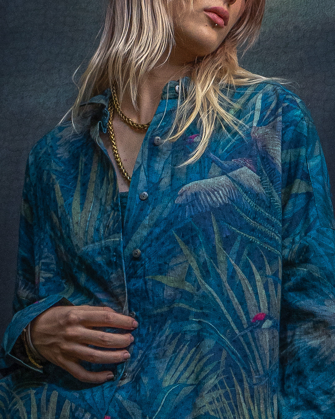 Shirt Woman Longsleeve Smarto / Cotton Embroiderd - TSURU